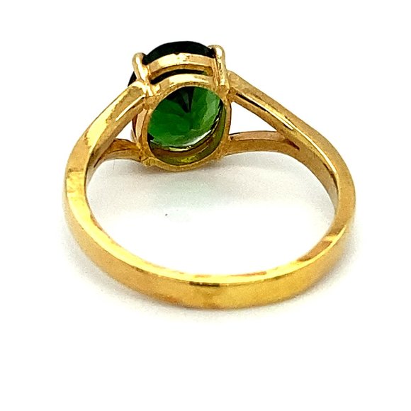 GIA Chrome Tourmaline 2.80ct Solid 22K Gold Ring - Picture 4 of 10
